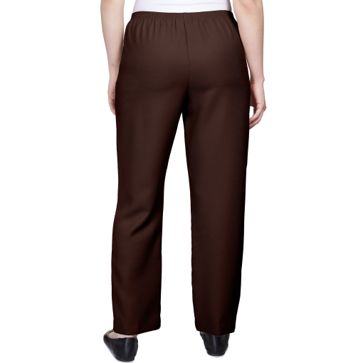 Alfred Dunner Brown Plus Size Pull-On Pants - Straight Leg - 20W - Women's Pants - Image 2