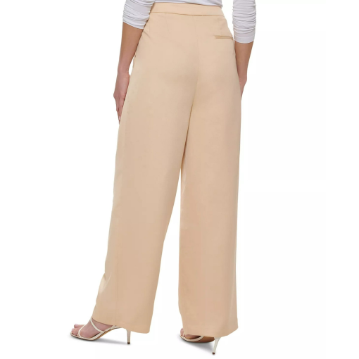 DKNY Plus Beige Wide Leg Pants - 8P - Women's Trousers - Image 2