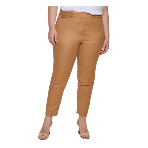 Calvin Klein Plus Size Tan Slim Fit Dress Pants - 24W - Workwear