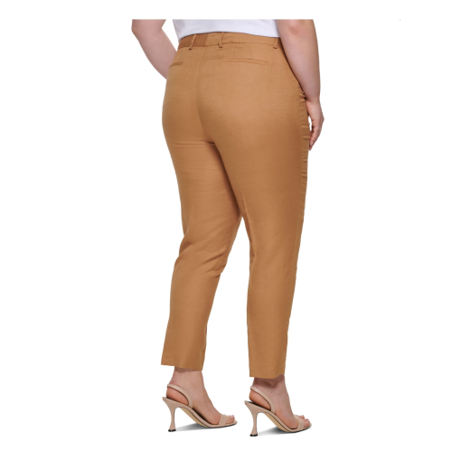 Calvin Klein Plus Size Tan Slim Fit Dress Pants - 24W - Workwear - Image 2