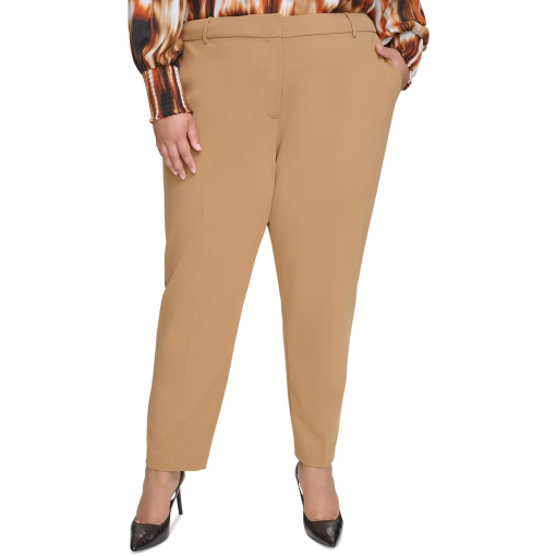 Calvin Klein Plus Size Khaki Dress Pants - Women's Trousers