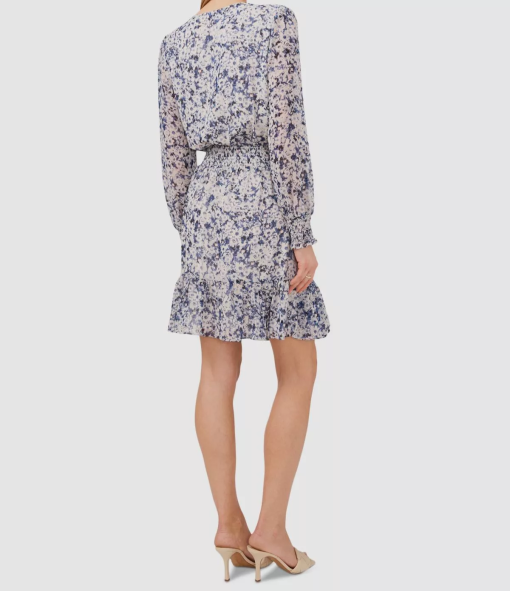 Vince Camuto Blue Floral Mini Dress - Size L - Women's Dresses - Image 2