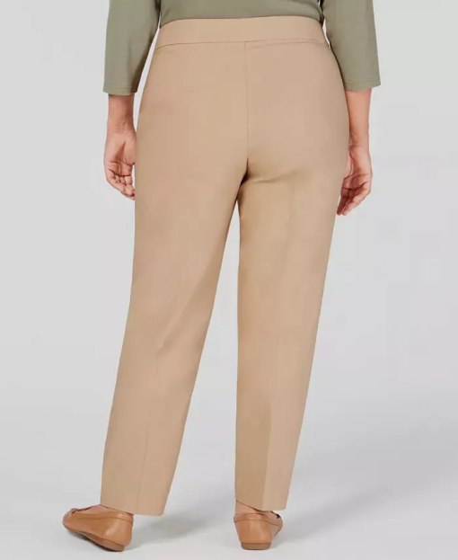 Alfred Dunner Plus Tan Pull-On Pants 20W - Women's Dress Pants - Image 2