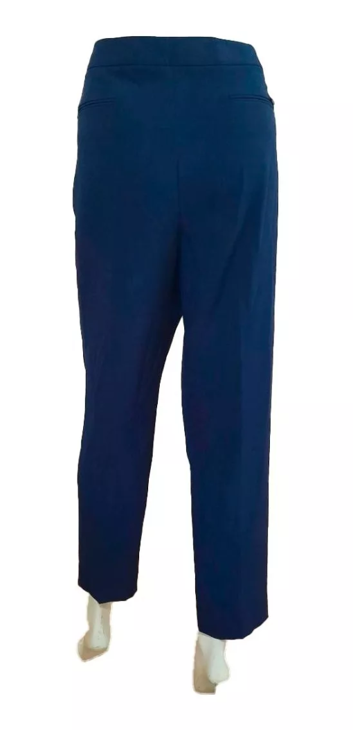 Anne Klein Navy Crepe Ankle Pants - Size 12 - Women's Trousers - Image 2