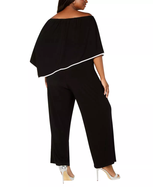 MSK Plus Black Jumpsuit Plus Size 2X Wide Leg Cocktail Outfit - Image 2