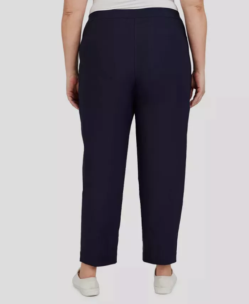 Alfred Dunner Navy Plus Size Pull-On Pants - Women's Trousers 22W - Image 2