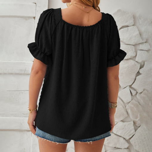 CeCe Black Square Neck Blouse XS - Women's Tops & Blouses - Image 2