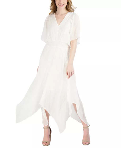 Signature Petites White Midi Dress - Petite Sizes - Party Dress