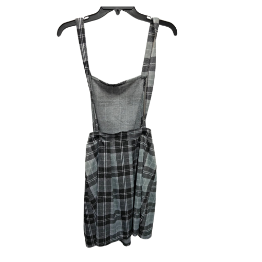 Planet Gold Plaid Overall Dress - Gray - Size M - Mini Dress - Image 2