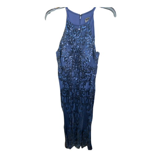 NW Nightway Navy Sequin Gown Size 8 - Formal Dress