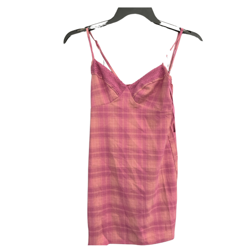 Kingston Pink Plaid Mini Dress - Size S - Summer Dresses - Image 2