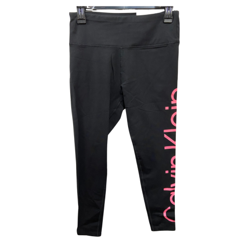 Calvin Klein Black Leggings - Neon Logo - Size L - Workout Pants