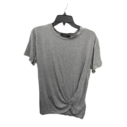 CAARA Gray Knot Front Tee Shirt Women's M - Tops