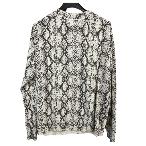 MINNIEROSE Snake Print Blouse, White/Black, Size S, Tops - Image 2