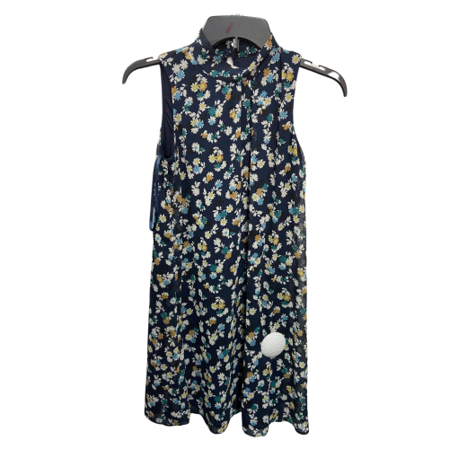 Tommy Hilfiger Navy Floral Dress Size 2P Sleeveless Mini - Image 2