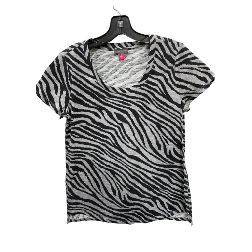 Vince Camuto Zebra Print Tee Shirt - Black/White - Size S - Top