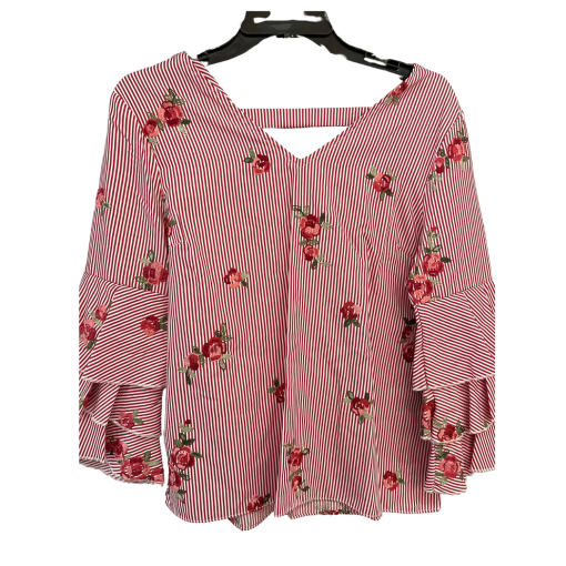 MAXSPORT Red Striped Floral Blouse - XS - Women's Tops - Image 2