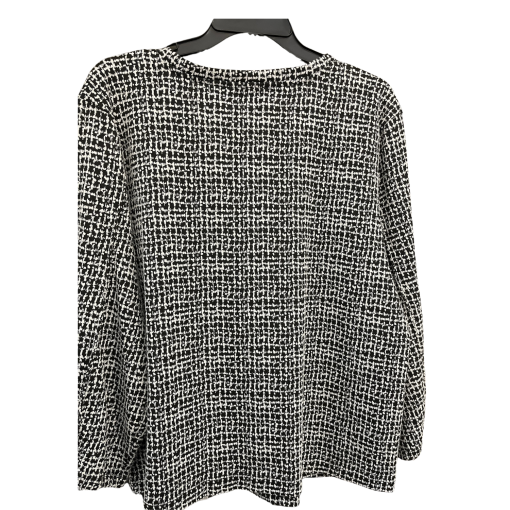 Karl Lagerfeld Black & White Tweed Top - Size L - Women's Blouse - Image 2