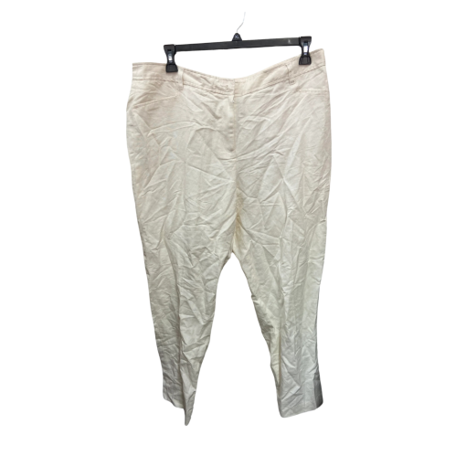 Anneklein Cream Linen Pants Size 14 - Women's Trousers - Image 2