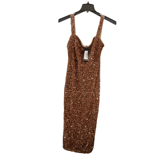 Miss ord Bronze Sequin Midi Dress - Size L - Party Dress - Image 2