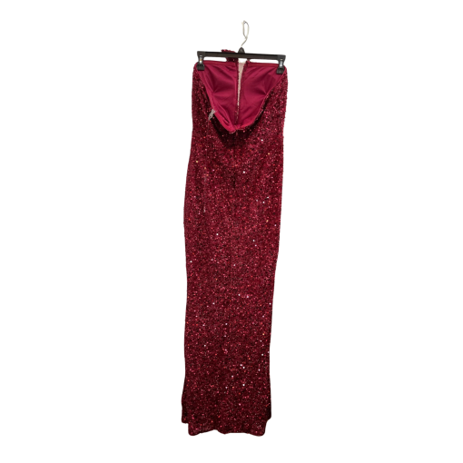 Red Sequin Strapless Gown - Size 6 - Party Dress