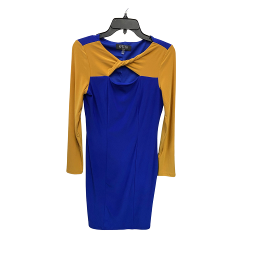 Kasper Blue & Gold Mini Dress XS - Cocktail Party Outfit