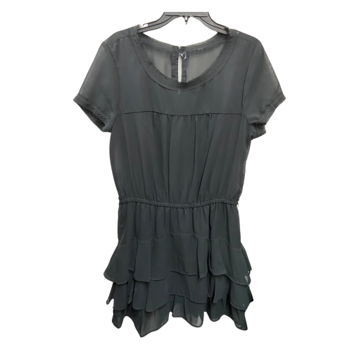 Black Ruffle Dress - Size S - Casual Mini Dress -