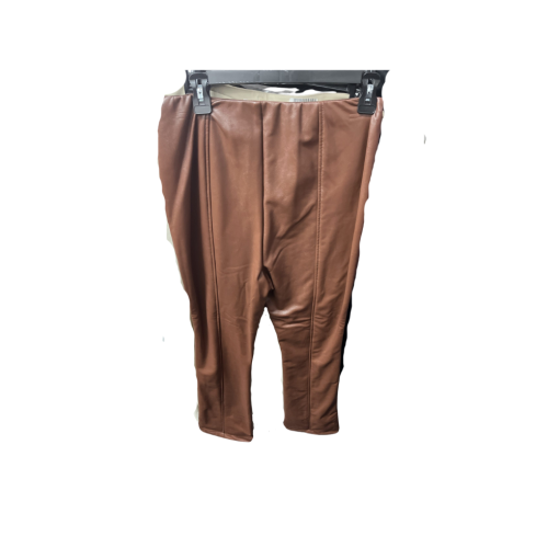 Inseltown Brown Faux Leather Leggings XL - Women's Pants - Image 2