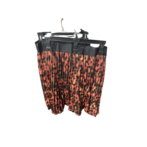 DKNY XL Pleated Skirt Red/Brown Animal Print Women's Apparel - Image 2