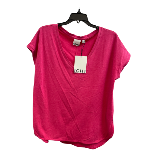 ICHI Pink V-Neck T-Shirt Small - Women's Tops