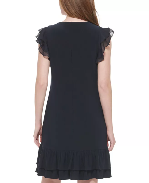 Tommy Hilfiger Women's Ruffled Tiered-Hem Dress - Sky Captain black 10 - Image 2