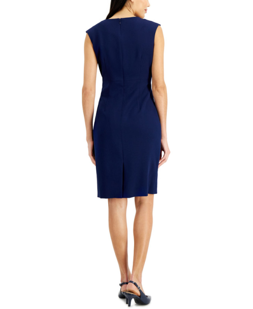 Kasper Womens Sleeveless MIDI Wear to Work Dress 14 - Image 2