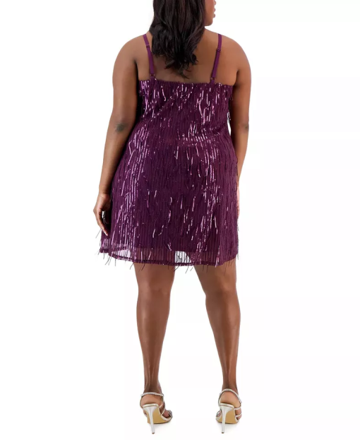 City Studio plu Plus Womens Sequined Mini Cocktail and Party Dress 3X - Image 2