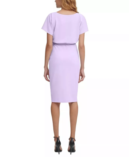 Kenzie Womens Roundneck Knee-Length Cocktail and Party Dress 4 - Image 2