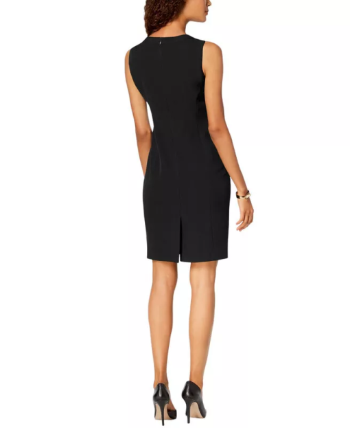 Kasper Women's Crew-Neck Sheath Dress - Black size 8 - Image 2