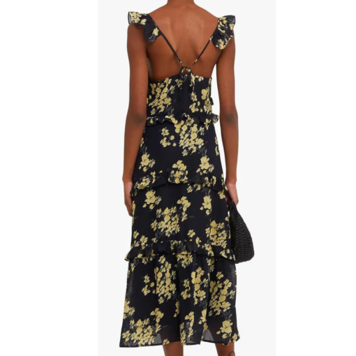 O.P.T Black Floral Midi Dress - Size S - Women's Dresses - Image 2