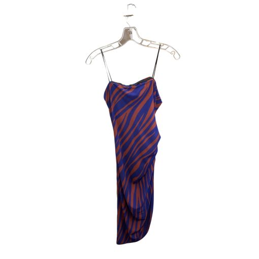 Amanda Uprichard Zebra Print Dress - Blue/Brown - Size S - Cocktail Dress