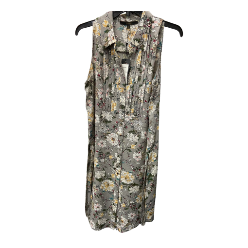 BCBG Max Azria Floral Sleeveless Maxi Dress Gray M - Women's Dresses