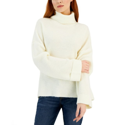 INC Women's Easy Pull-on Cowlneck Sweater, Created for Macy's - Ivory size XL