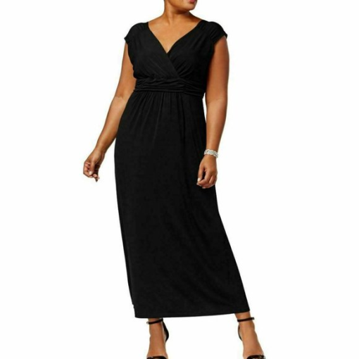 NY COLLECTION DRESS WOMEN BLACK 2X