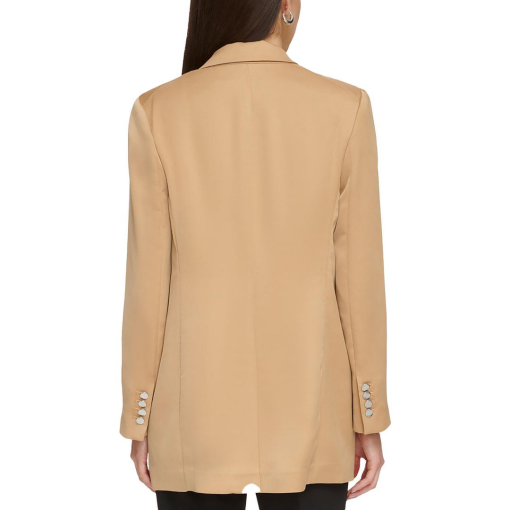 Dkny Women's Notched-Collar Open-Front Blazer - Pecan XL - Image 2