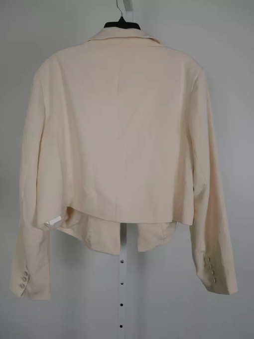 Nina Parker Plus Womens Crepe Open-Front Blazer white 4X - Image 2