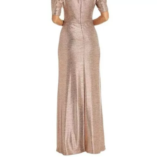 Nightway Petite Metallic Tulip-Sleeve Gown 8P - Image 2