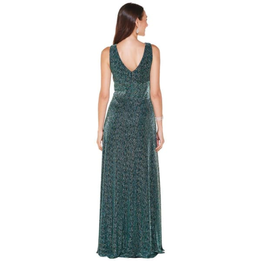 Richards Womens R&M Richards Sleeveless Crinkle Surplus Evening Gown 12 - Image 2