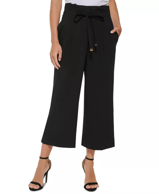 DKNY Womens Crop Polyester Wide Leg Pants size 6