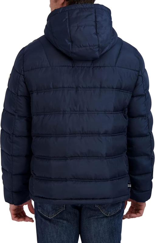 Nautica Men's Poly Hooded Puffer Jacket Navy Blue, 2X-Large - Men's Ski Outerwear at Academy Sports - Image 2