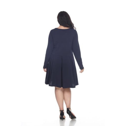 White Mark Plus Size Jenara Dress - Blue - 1X - Image 2