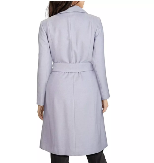 New with Defect Cole Haan Women's Overcoats LAVENDER - Lavender Wool-Blend Trench Coat 6 - Image 2