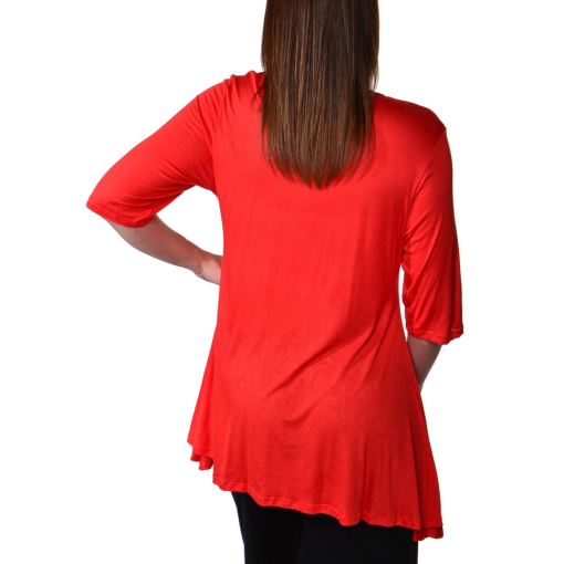 24seven Comfort Apparel Plus Size Tunic Top - Carrot 2X - Image 2