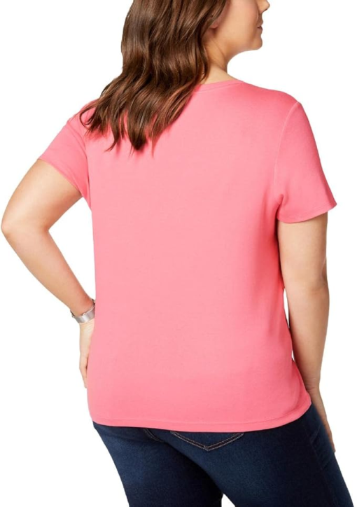 Tommy Hilfiger Plus Size Cotton V-Neck T-Shirt 3X - Image 3